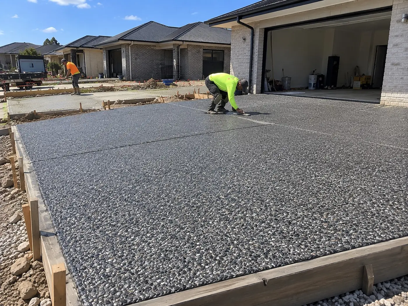 A concrete driveway we poured in Girraween, Darwin