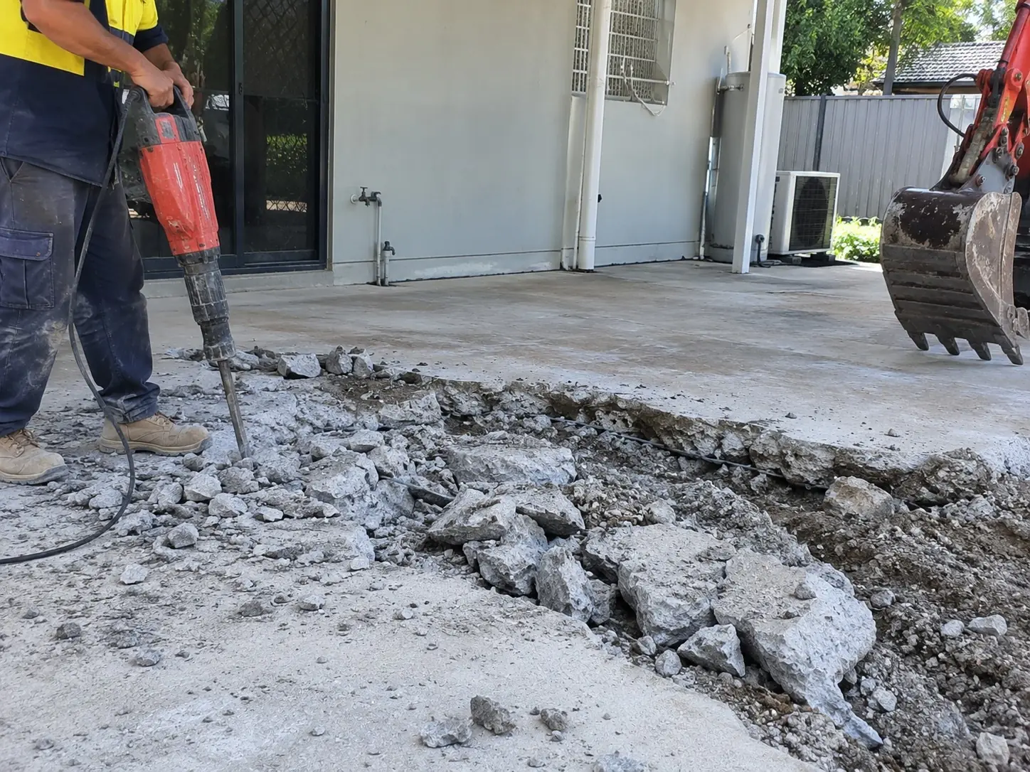 Concrete demolition in Darwin