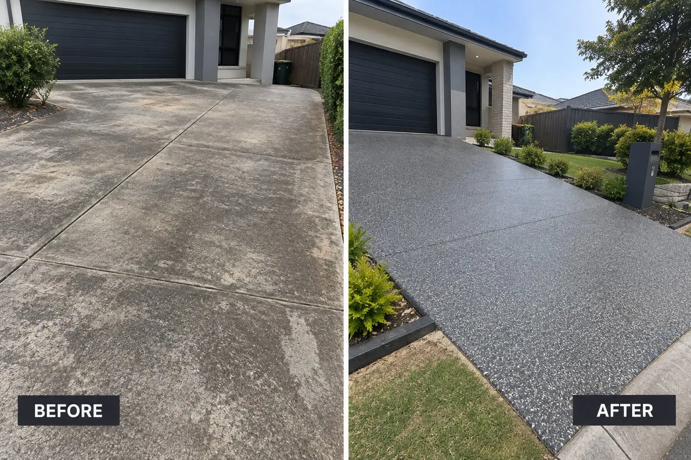 A concrete driveway we poured in Durack, Darwin